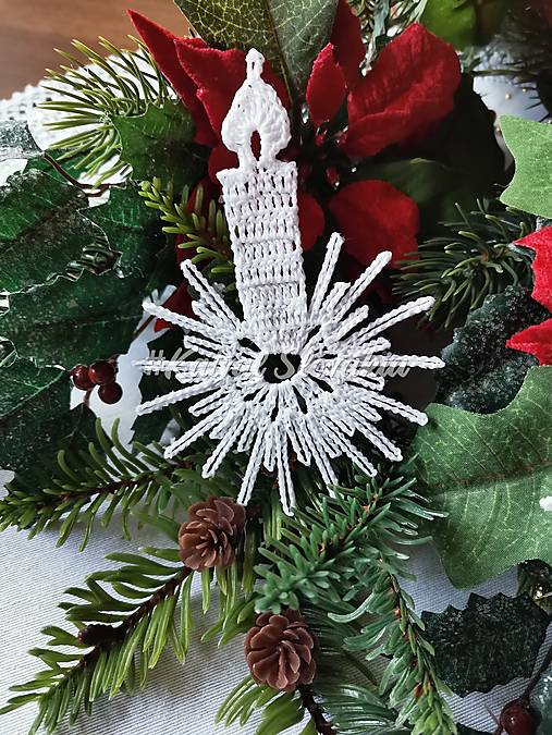 Dekorácie - *** háčkované sviečky *** (sviečka blesk) - 15963992_