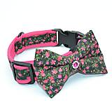 Pre zvieratá - Ružový obojok pre psa POLLY s motýlikom - 15963069_