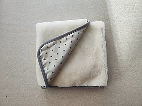 Detský textil - VLNIENKA Ovčie rúno deka 100% MERINO TOP SUPER WASH Natural s kašmírom Hviezdičky sand - 15964668_