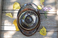 Nádoby - Keramické nádoby zlato-bronzové - 15964310_