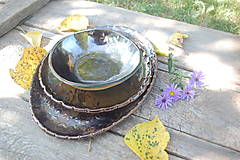 Nádoby - Keramické nádoby zlato-bronzové - 15964311_