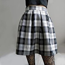 Sukne - Čierno-biela sukňa /pre OP do cca 72cm/ - 15966002_