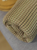 Úžitkový textil - Exkluzívny hrejivý ľanový prehoz hnedej farby "Brown" 160x200cm - 15967511_