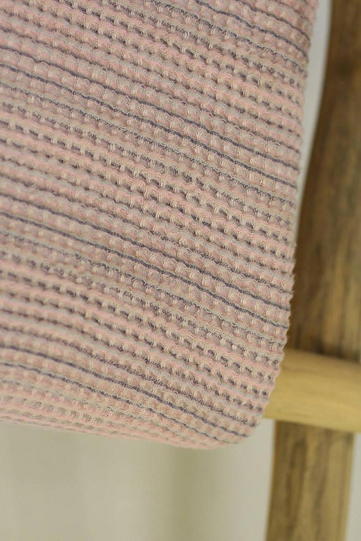 Exkluzívna hrejivá ľanová deka ružovej farby "Rose" 160x100cm