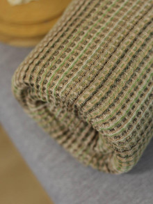 Úžitkový textil - Exkluzívny ľanový vafľový uterák 70x50cm (Hnedá) - 15967567_