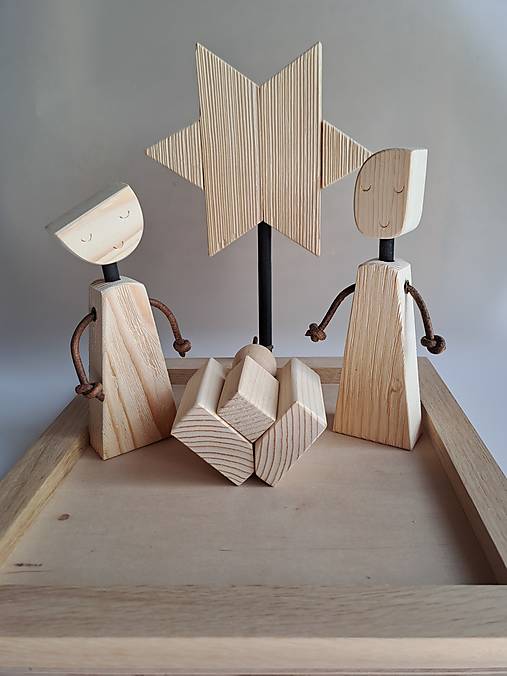 Dekorácie - Drevený Betlehem  - 15968241_