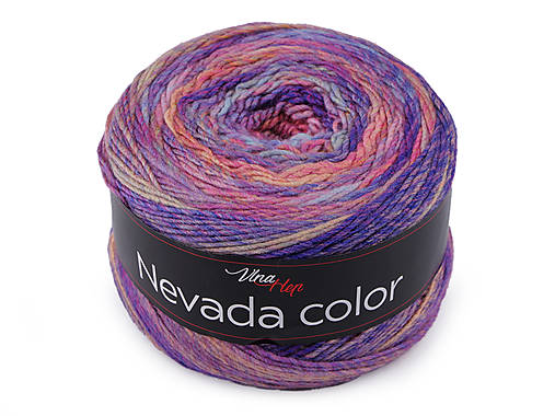 Pletacia priadza Nevada Color 150 g (6304 fialová)