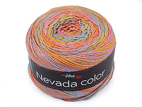 Polotovary - Pletacia priadza Nevada Color 150 g (6305 lososová) - 15966689_