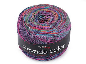 Polotovary - Pletacia priadza Nevada Color 150 g (6303 fialovoružová) - 15966690_