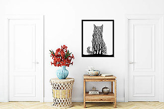 Obrazy - Drevený obraz Zvierací strom - Mačka - 15967077_