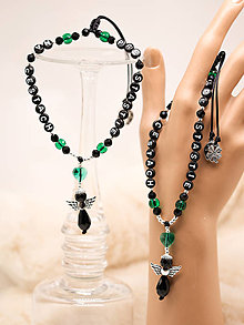 Iné šperky - Krásny talizman do auta  (Čierno-zelený) - 15969099_