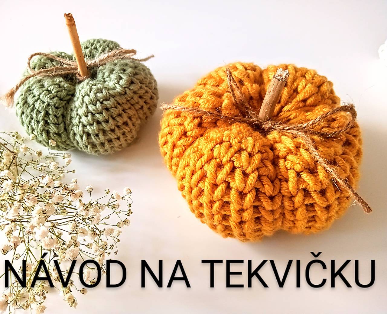 Návod na háčkovanú tekvičku - pletený vzor