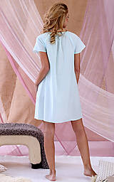 Nočná bielizeň - Lilly - nočná košeľa, bio bavlna, modrá - 15969779_