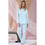 Nočná bielizeň - Pamela – flanelové pyžamo, modrá - 15969891_