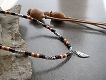 Pánske šperky - Pánsky náhrdelník okolo krku drevený - chirurgická oceľ - 15969022_