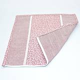 Úžitkový textil - PASTEL - biele ornamenty na pastelovej ružovej - obliečka na vankúš 40x40cm - 15969446_