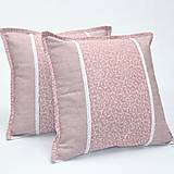 Úžitkový textil - PASTEL - biele ornamenty na pastelovej ružovej - obliečka na vankúš 40x40cm - 15969448_