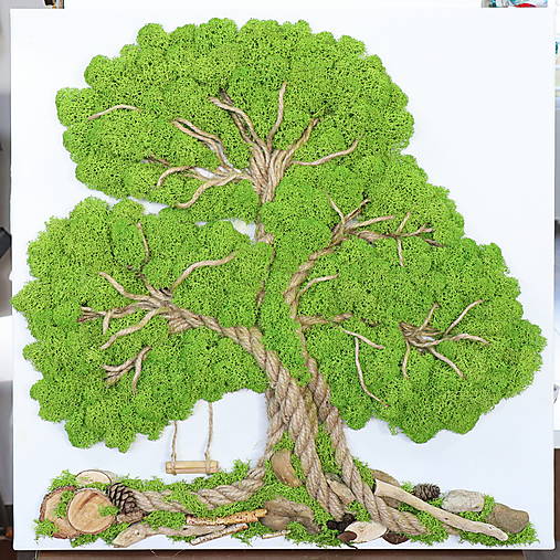 Machový obraz Strom (50x50 cm)