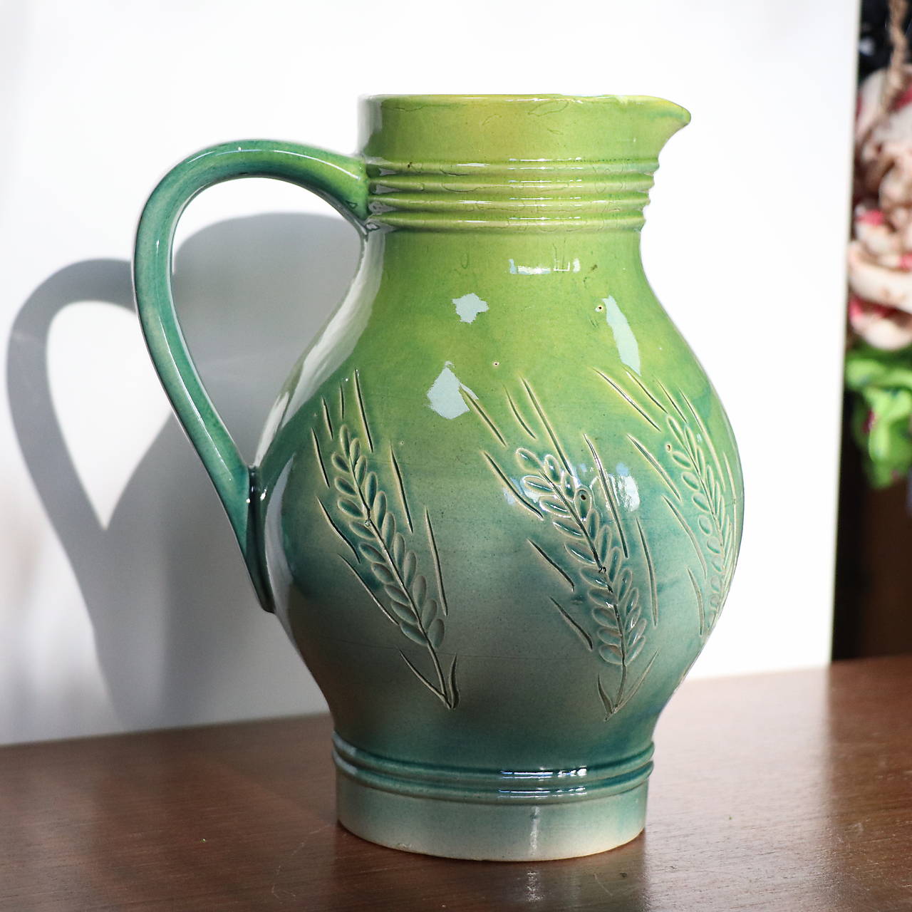 Keramický džbán zelený