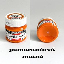 Farby-laky - Matná akrylová farba Pentart 50 ml - pomarančová - 15968870_