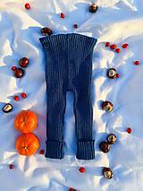 Detské oblečenie - Detské pletené kamašky- modrá - 15973441_