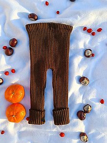Detské oblečenie - Detské pletené kamašky-hnedá - 15973503_