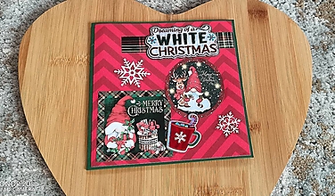 Papiernictvo - Vianočná pohľadnica White Christmas - 15971571_