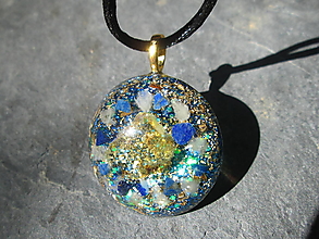 Náhrdelníky - Org. šperk ,, Nebeský květ " - 15971340_