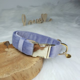 Pre zvieratá - Baxie lavender lila zamatový handmade obojok pre psa fialový, levanduľový - 15973962_