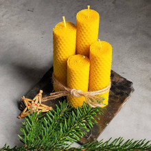 Sviečky - Adventné sviečky (prírodný knôt) - 15971823_