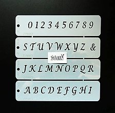 Nástroje - Šablóna - abeceda, čísla, písmená, ozdobné - 15975502_