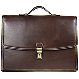 Pánske tašky - Elegantná kožená aktovka z pravej kože v tmavo hnedej farbe - 15974498_