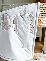 Detský textil - Deka pre dievčatko s ježkom - 15976994_