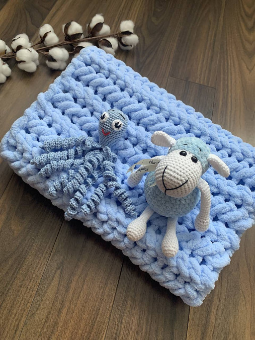 Hračky - baby SET 3 ks - CHLAPČEK - v modrom - 15976893_