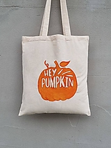 Nákupné tašky - •ručne maľovaná plátená taška - Pumpkin• - 15974917_