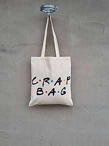 Nákupné tašky - • •maľovaná plátená taška - Friends• (Crap Bag) - 15974740_