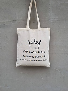 Nákupné tašky - • •maľovaná plátená taška - Friends• (Princess Consuela) - 15974744_