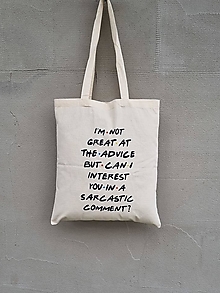Nákupné tašky - • •maľovaná plátená taška - Friends• (Sarcastic Comment) - 15974750_