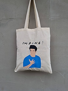 Nákupné tašky - • •maľovaná plátená taška - Friends• (I´m Fine) - 15974755_
