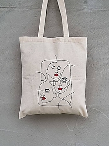 Nákupné tašky - •ručne maľovaná plátená taška - Tri grácie• - 15974792_