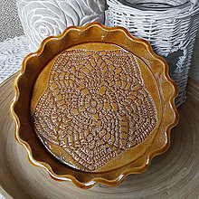Nádoby - Cognac Pie keramicka misa "s" - 15976598_