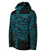 Polotovary - Pánska zimná softshellová bunda VERTEX CAMO camouflage petrol C1 - 15974679_