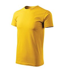 Polotovary - Pánske tričko BASIC žltá 04 - 15975737_