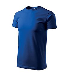 Polotovary - Pánske tričko BASIC kráľovská modrá 05 - 15975738_