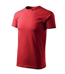 Polotovary - Pánske tričko BASIC červená 07 - 15975750_
