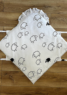 Detský textil - Biela barančeková perinka - D5 (Obliečka + vnútorná výplň z umelého vlákna 200g) - 15974449_