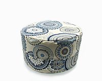 Úžitkový textil - Meditačný vankúš s pohánkovými šupkami Modrá mandala - 15976898_