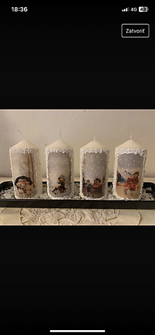 Svietidlá a sviečky - Adventné sviečky set 4ks (13cm - Biela) - 15980560_