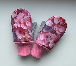 Rukavice - Softshellové rukavice-3D květy - 15980830_