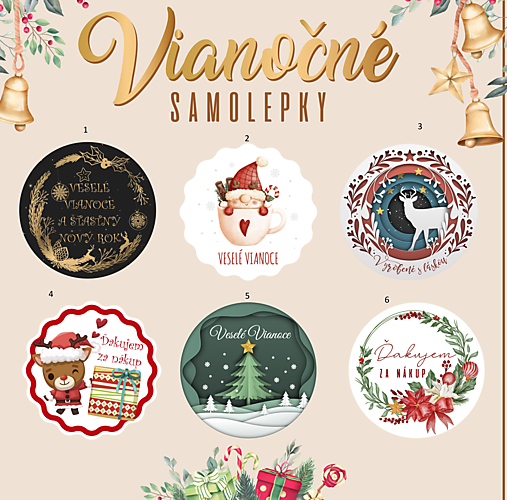 Papier - Vianočné samolepky - 15979460_